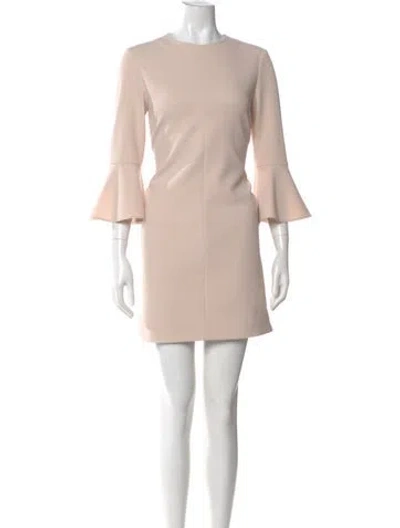 Pre-owned Tibi Crew Neck Mini Dress In Pink
