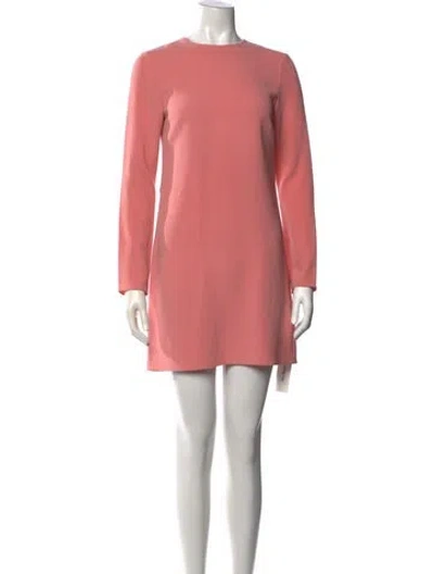 Pre-owned Tibi Crew Neck Mini Dress In Pink