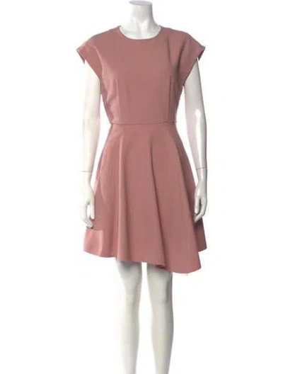 Pre-owned Tibi Crew Neck Mini Dress In Pink