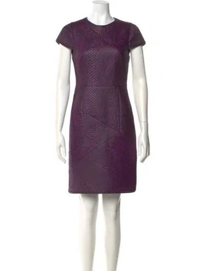 Pre-owned Tibi Crew Neck Mini Dress In Purple