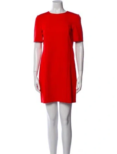 Pre-owned Tibi Crew Neck Mini Dress In Red