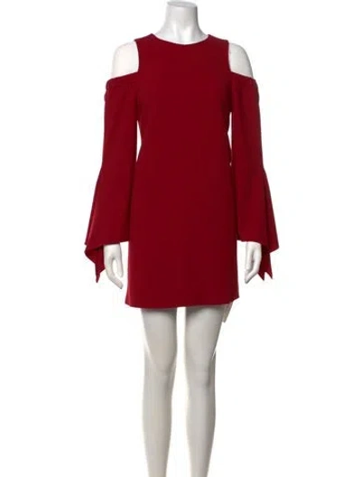Pre-owned Tibi Crew Neck Mini Dress In Red