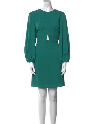 Pre-owned Tibi Crew Neck Mini Dress W/ Tags In Green