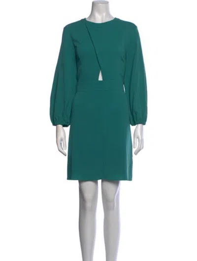 Pre-owned Tibi Crew Neck Mini Dress W/ Tags In Green