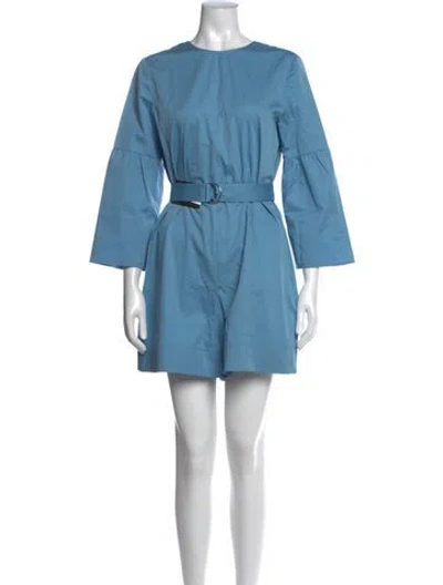 Pre-owned Tibi Crew Neck Romper W/ Tags In Blue