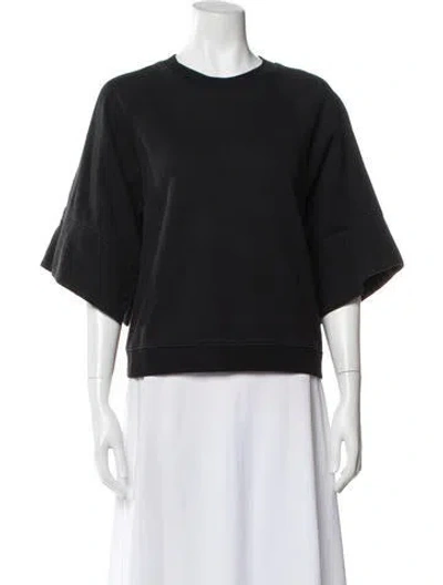 Pre-owned Tibi Crew Neck Short Sleeve Sweatshirt In Gray