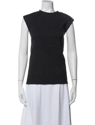 Pre-owned Tibi Crew Neck Short Sleeve Top In Blue