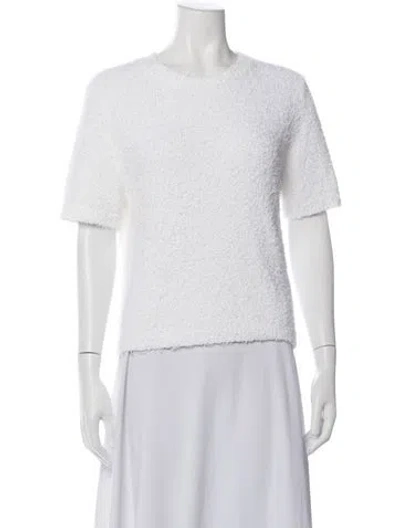 Pre-owned Tibi Crew Neck Short Sleeve Top In Grey