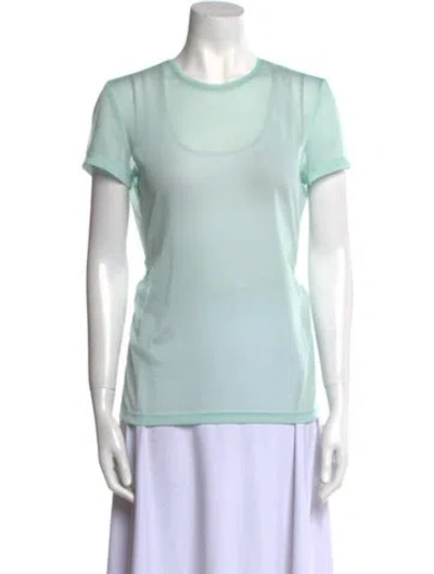 Pre-owned Tibi Crew Neck Short Sleeve Top In Pink
