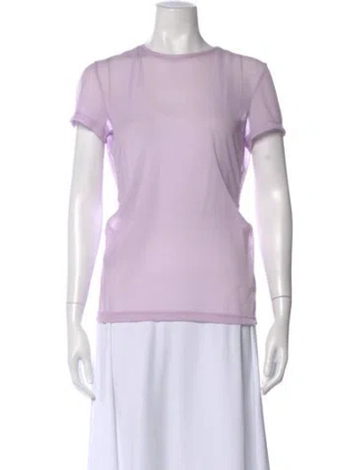 Pre-owned Tibi Crew Neck Short Sleeve Top In Purple