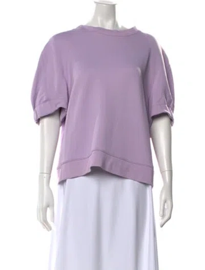 Pre-owned Tibi Crew Neck Short Sleeve Top In Purple