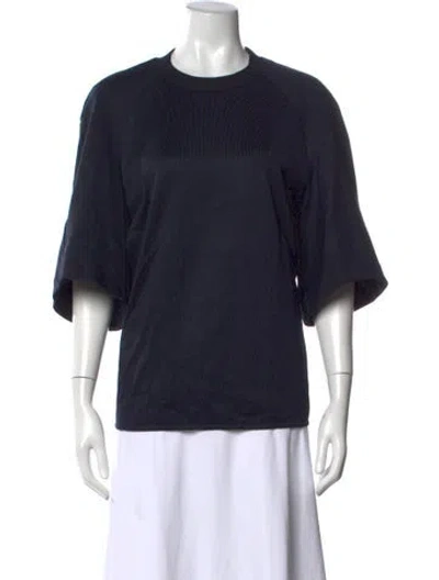 Pre-owned Tibi Crew Neck Short Sleeve Top W/ Tags In Gray