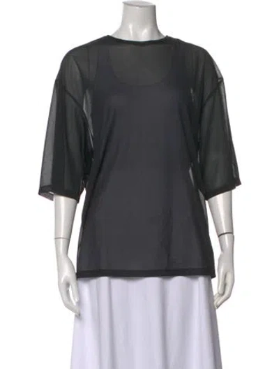 Pre-owned Tibi Crew Neck Short Sleeve Top W/ Tags In Green