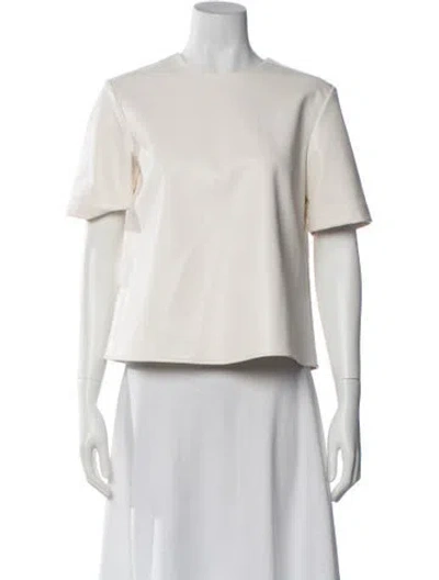 Pre-owned Tibi Crew Neck Short Sleeve Top W/ Tags In Neutral