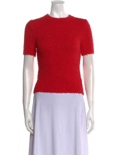 Pre-owned Tibi Crew Neck Short Sleeve Top W/ Tags In Red