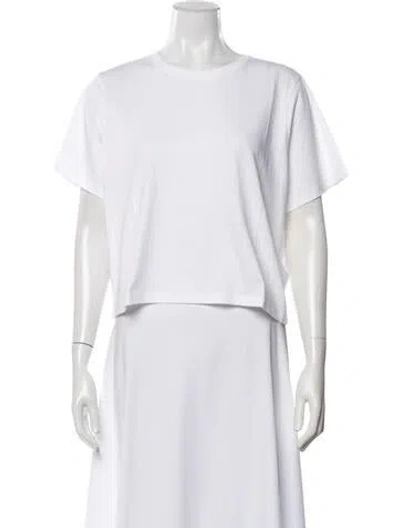 Pre-owned Tibi Crew Neck Short Sleeve Top W/ Tags In White