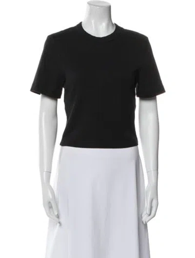Pre-owned Tibi Crew Neck Short Sleeve T-shirt In Black