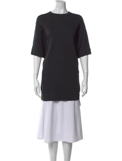 Pre-owned Tibi Crew Neck Short Sleeve T-shirt In Black