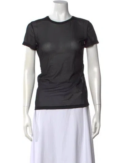 Pre-owned Tibi Crew Neck Short Sleeve T-shirt In Black