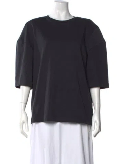 Pre-owned Tibi Crew Neck Short Sleeve T-shirt In Black