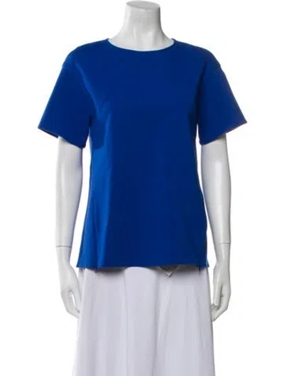 Pre-owned Tibi Crew Neck Short Sleeve T-shirt In Blue