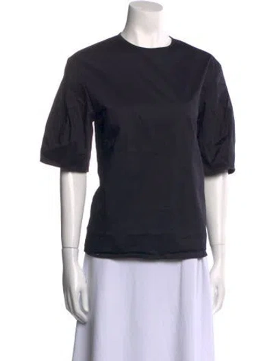 Pre-owned Tibi Crew Neck Short Sleeve T-shirt In Blue