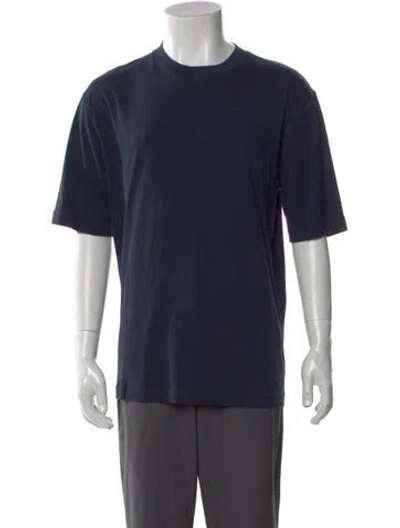 Pre-owned Tibi Crew Neck Short Sleeve T-shirt In Blue