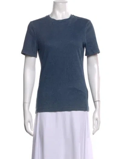 Pre-owned Tibi Crew Neck Short Sleeve T-shirt In Blue