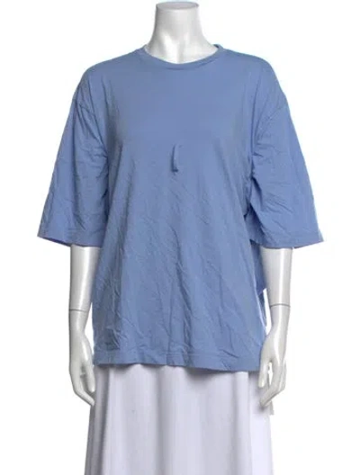 Pre-owned Tibi Crew Neck Short Sleeve T-shirt In Blue