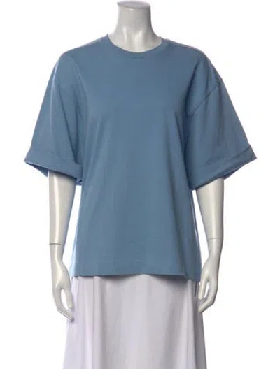 Pre-owned Tibi Crew Neck Short Sleeve T-shirt In Blue