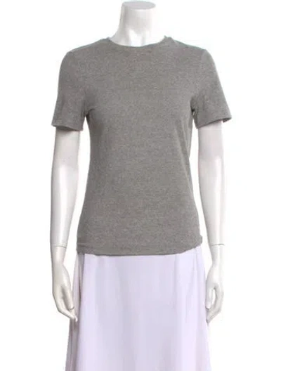 Pre-owned Tibi Crew Neck Short Sleeve T-shirt In Gray