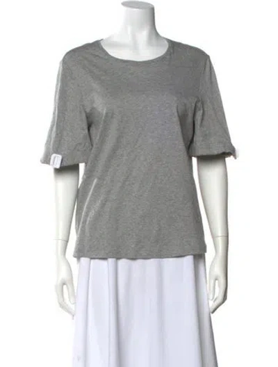Pre-owned Tibi Crew Neck Short Sleeve T-shirt In Gray