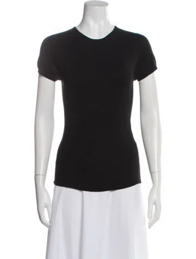 Pre-owned Tibi Crew Neck Short Sleeve T-shirt In Gray