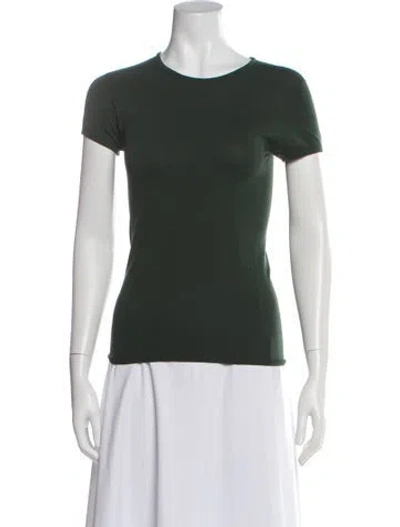 Pre-owned Tibi Crew Neck Short Sleeve T-shirt In Gray
