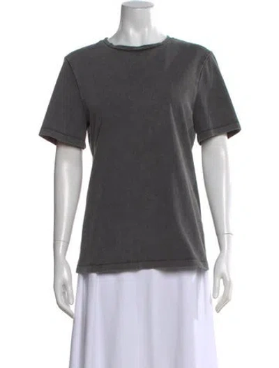 Pre-owned Tibi Crew Neck Short Sleeve T-shirt In Gray