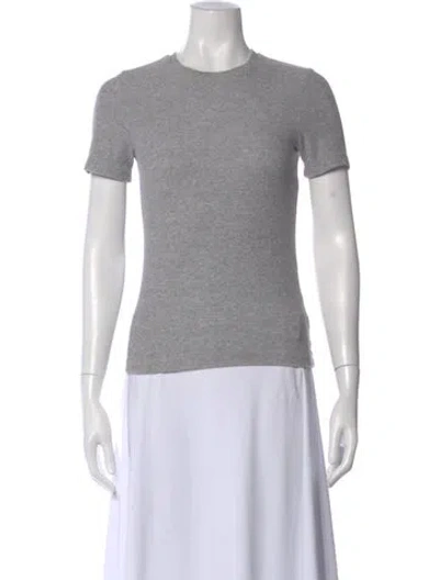 Pre-owned Tibi Crew Neck Short Sleeve T-shirt In Gray
