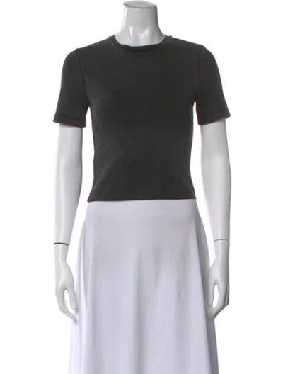 Pre-owned Tibi Crew Neck Short Sleeve T-shirt In Gray