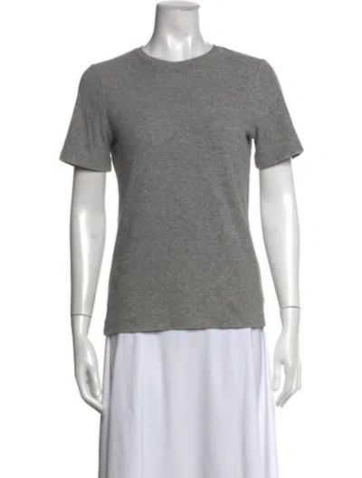 Pre-owned Tibi Crew Neck Short Sleeve T-shirt In Gray