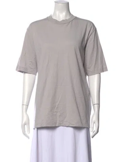 Pre-owned Tibi Crew Neck Short Sleeve T-shirt In Gray