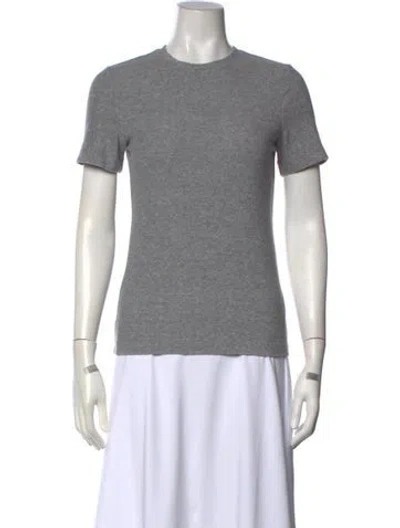 Pre-owned Tibi Crew Neck Short Sleeve T-shirt In Grey