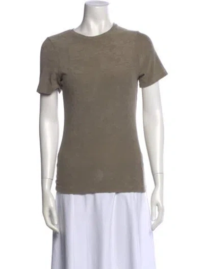 Pre-owned Tibi Crew Neck Short Sleeve T-shirt In Neutral
