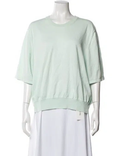 Pre-owned Tibi Crew Neck Short Sleeve T-shirt In Neutral