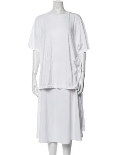 Pre-owned Tibi Crew Neck Short Sleeve T-shirt In Neutrals