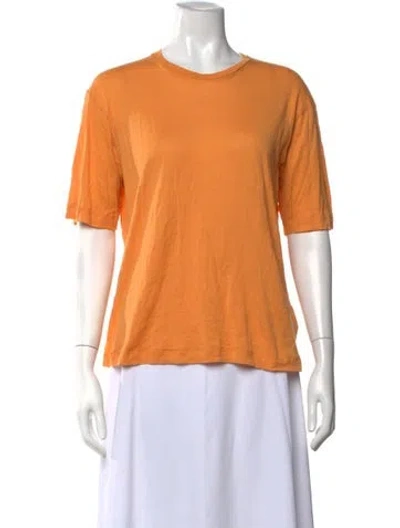 Pre-owned Tibi Crew Neck Short Sleeve T-shirt In Orange