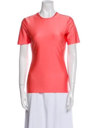 Pre-owned Tibi Crew Neck Short Sleeve T-shirt In Pink