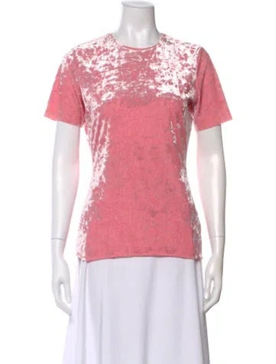 Pre-owned Tibi Crew Neck Short Sleeve T-shirt In Pink