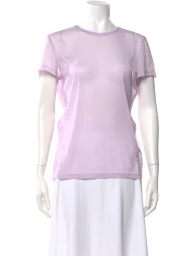 Pre-owned Tibi Crew Neck Short Sleeve T-shirt In Purple