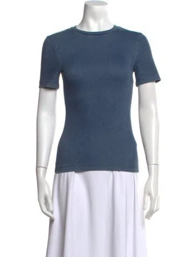 Pre-owned Tibi Crew Neck Short Sleeve T-shirt W/ Tags In Blue