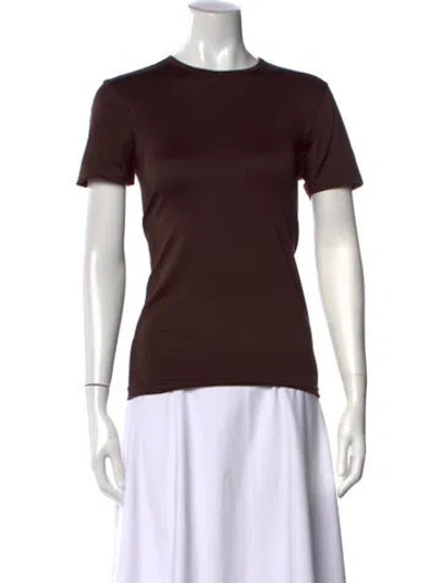 Pre-owned Tibi Crew Neck Short Sleeve T-shirt W/ Tags In Brown