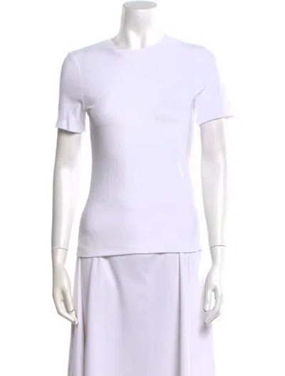 Pre-owned Tibi Crew Neck Short Sleeve T-shirt In White